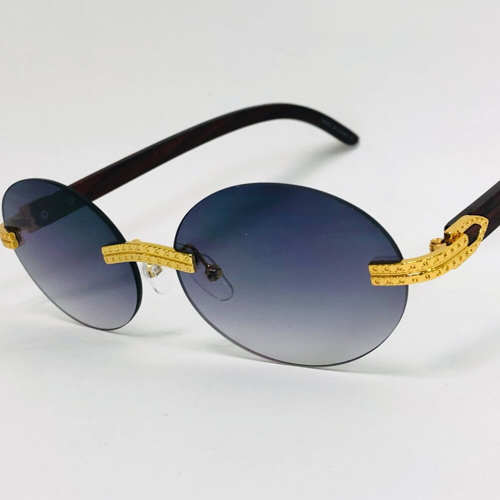 Men Hip Hop Sunglasses Square Gold Black Lens Street Fashion Metal Lentes Gafas